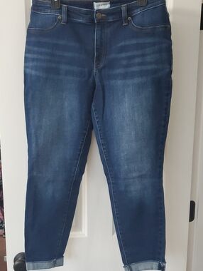 LILA RYAN Medium Blue Ankle Crop Slim Jeans